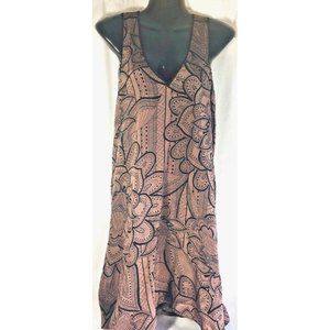 Vanessa Virgina Anthropologie Women's 8 Silk Sleeveless Dress Lined Paisley